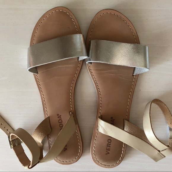 Vero Moda Metallic Leather Strap Sandal - Picture 3 of 10
